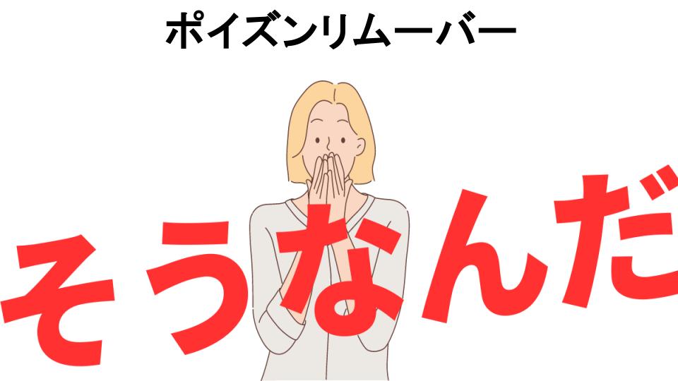 意味ないと思う人におすすめ！ポイズンリムーバーの代わり